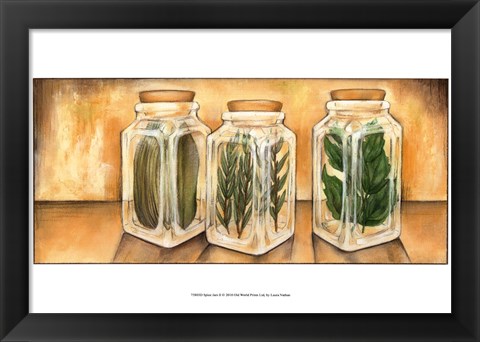 Framed Spice Jars II Print