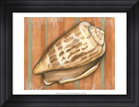 Framed Shell on Stripes III - light Print
