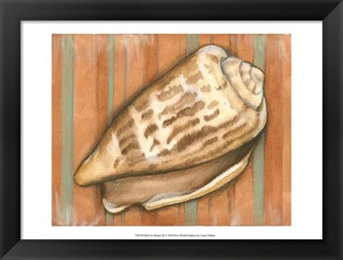 Framed Shell on Stripes III - light Print