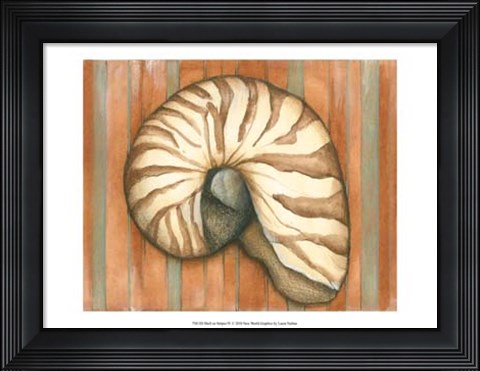 Framed Shell on Stripes IV - light Print