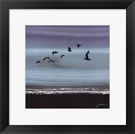 Framed Dusky Sea II Print