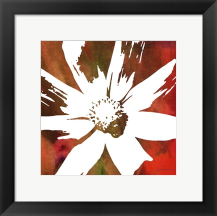 Framed Peace Flowers I Print