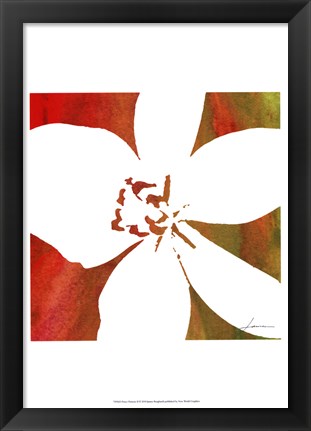 Framed Peace Flowers II Print