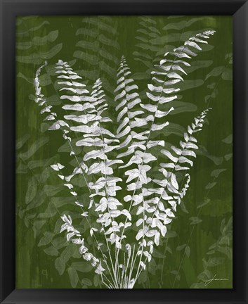 Framed Jewel Ferns I Print