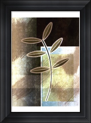 Framed Brushed Metro Stems III Print