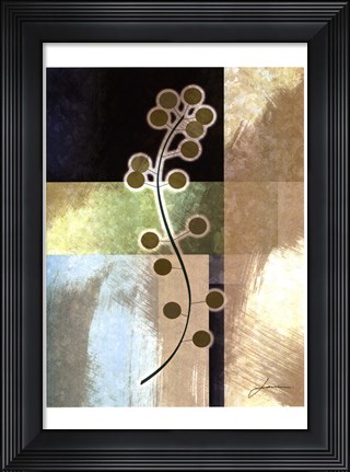 Framed Brushed Metro Stems IV Print