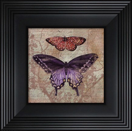 Framed Vintage Butterflies IV - petite Print