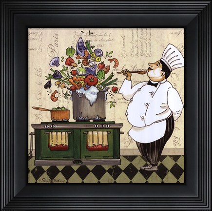 Framed Chef Soup Print