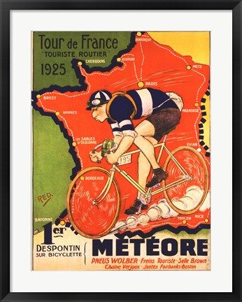 Framed Tour de France 1925 Print