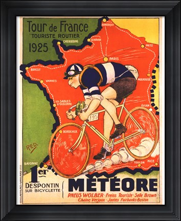 Framed Tour de France 1925 Print
