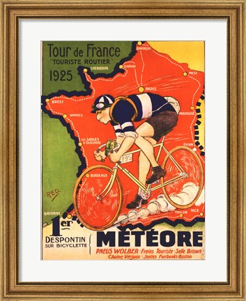 Framed Tour de France 1925 Print