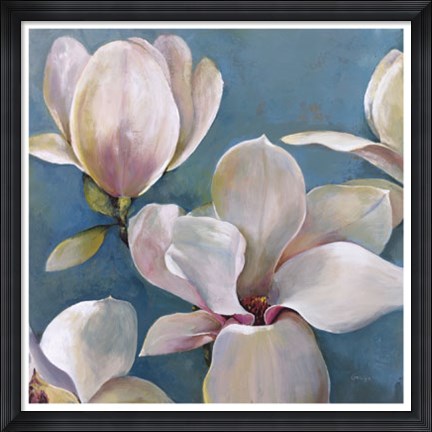 Framed New Magnolias I Print