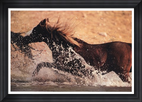 Framed Running through Water Print