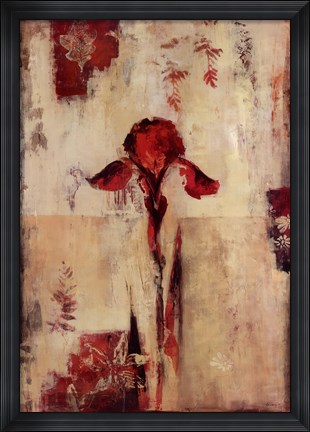 Framed Rojo Floral II Print