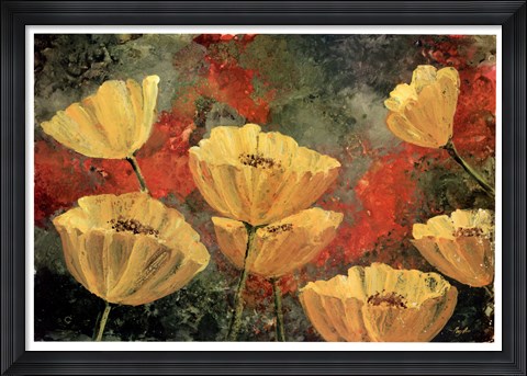 Framed Yellow Pops I Print