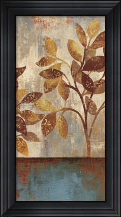 Framed Bronze Leaves I Print