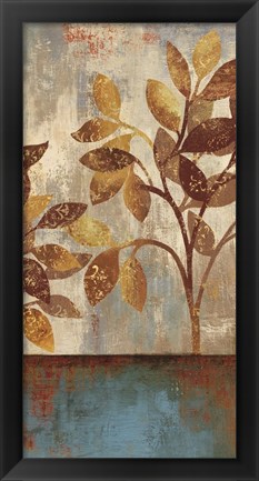 Framed Bronze Leaves I Print