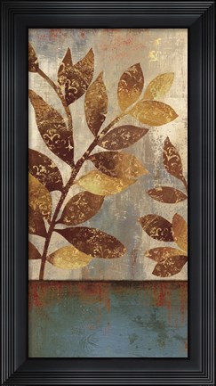 Framed Bronze Leaves II Print