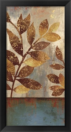 Framed Bronze Leaves II Print