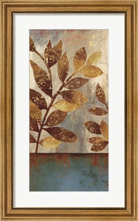 Framed Bronze Leaves II Print