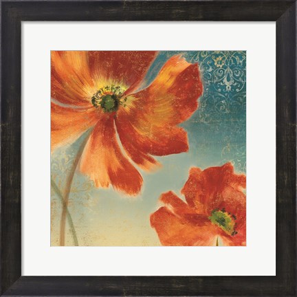 Framed Lovely I (New Orange Poppies) Print