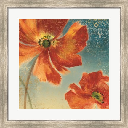 Framed Lovely I (New Orange Poppies) Print