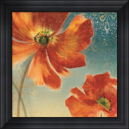 Framed Lovely I (New Orange Poppies) Print