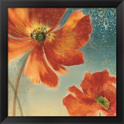 Framed Lovely I (New Orange Poppies) Print