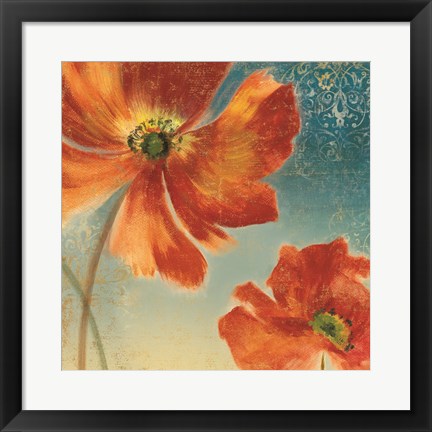 Framed Lovely I (New Orange Poppies) Print