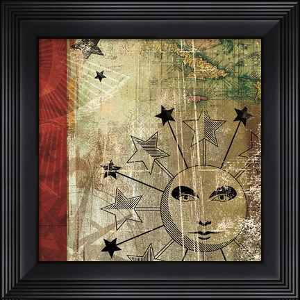 Framed Sun And Moon II Print