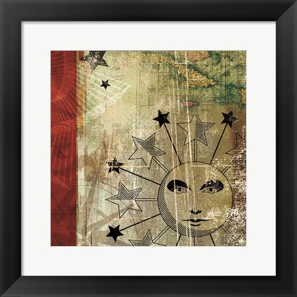 Framed Sun And Moon II Print