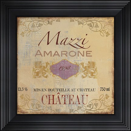 Framed Vino III Print