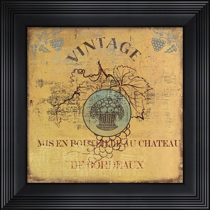 Framed Vino IV Print