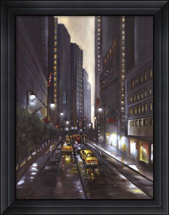 Framed City Street II Print