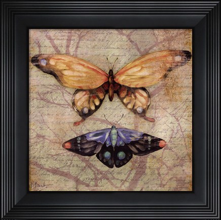 Framed Vintage Butterflies II Print
