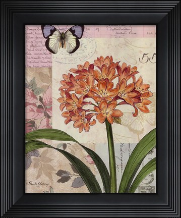 Framed Cilvia Floral Collage Print