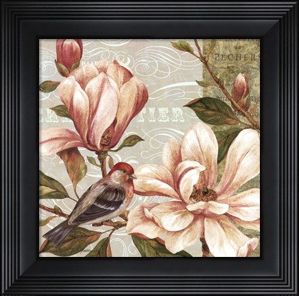 Framed Magnolia Collage II - mini Print
