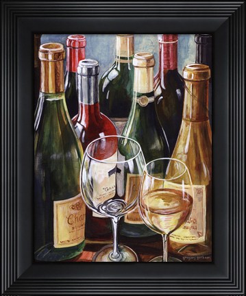 Framed Wine Reflections II - mini Print