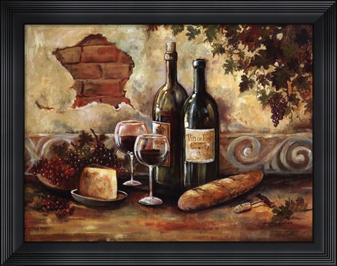 Framed Bountiful Wine II Print