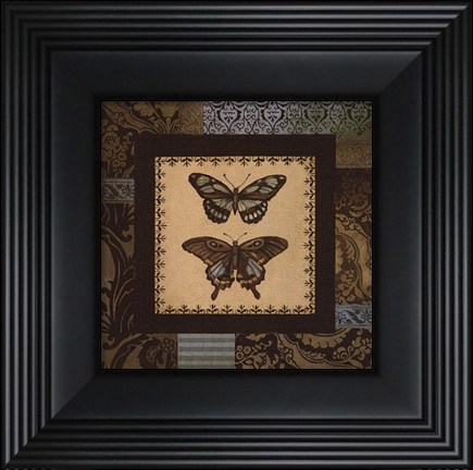 Framed Butterfly Garden I - petite Print