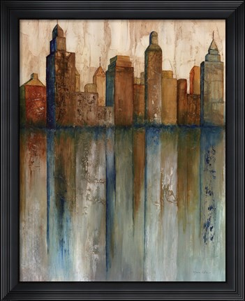 Framed City View I Print
