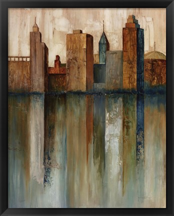 Framed City View II Print