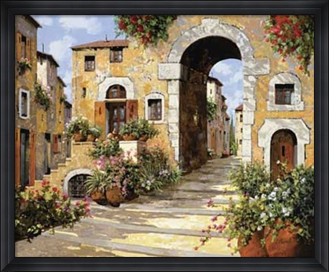 Framed L&#39;entrata al Borgo Print