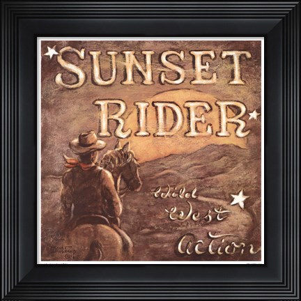 Framed Sunset Rider Print
