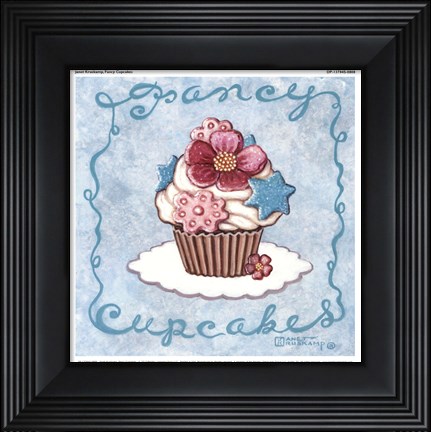Framed Fancy Cupcakes Print