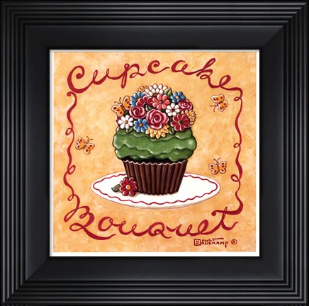 Framed Cupcake Bouquet Print