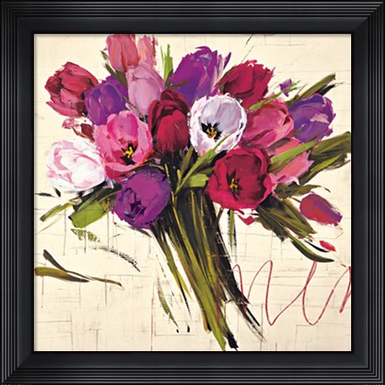 Framed Bouquet of Tulips Print