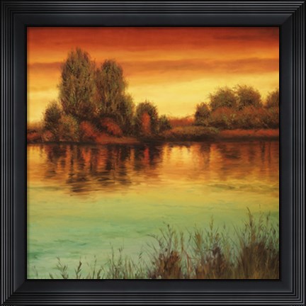 Framed River Sunset II Print