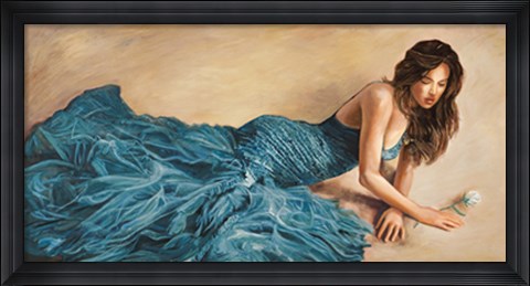 Framed Donna in blu Print