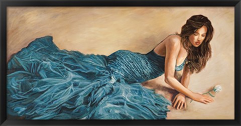 Framed Donna in blu Print